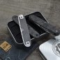 Mobile Preview: TITAN - topo dark wash - Griffschalen oder montiertes Taschenmesser - Titan Grade 5  (Ti 6AI 4V) - 93mm