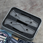 Preview: TITAN - triangle dark wash - Griffschalen für das AK1 - Titan Grade 5 (Ti 6AI 4V)