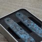 Mobile Preview: FATCARBON - ARCTIC STORM - Griffschalen oder montiertes Taschenmesser - blau/türkis/grau