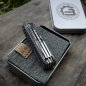 Preview: TITAN - HARDFRAGGED used wash geschraubt - extrem griffig - fertigmontiertes Taschenmesser - Titan Grade 5  (Ti 6AI 4V) - 91mm