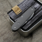 Preview: TITAN - contoured diamond one-five - dark wash - fertig montiertes Taschenmesser - Titan Grade 5  (Ti 6AI 4V)  - 93mm