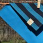Mobile Preview: STRIPES - EDC HANDKERCHIEF - HANK - turquoise / black