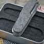 Preview: TITAN - CROSS dark wash - ti - Griffschalen oder montiertes Taschenmesser - Titan Grade 5  (Ti 6AI 4V) - 91mm
