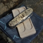 Preview: BRASS - TOPO - contour lines - scales or mounted pocket knife - 91mm