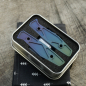 Preview: Li.JU MODS - TRIANGLE - anodisiert , stonewashed- Griffschalen für das AK1 - Titan Grade 5 (Ti 6AI 4V)