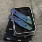 Preview: Li.JU MODS - TRIANGLE - anodisiert , stonewashed- Griffschalen für das AK1 - Titan Grade 5 (Ti 6AI 4V)
