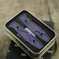 Preview: Li.JU MODS - TRIANGLE - anodisiert , stonewashed- Griffschalen für das AK1 - Titan Grade 5 (Ti 6AI 4V)