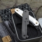 Preview: TITAN - STARS dark wash - ti - Griffschalen oder montiertes Taschenmesser - Titan Grade 5  (Ti 6AI 4V) - 91mm