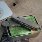 Preview: TITAN - slim line - cross cutout, used wash - Griffschalen oder fertig montiertes Taschenmesser - Titan Grade 5  (Ti 6AI 4V)  - 93mm