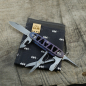 Preview: Li.JU MOD - SKELETON - PIONEER-X - anodisiert, stonewashed - Titan Grade 5 (Ti 6AI 4V) - 93mm