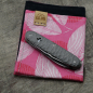 Preview: TITAN - rockfinish- handmade- dark wash - Griffschalen oder montiertes Taschenmesser - Titan Grade 5  (Ti 6AI 4V)  - 93mm