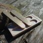 Preview: BRASS - scaled - fish, dragon - handle scales or mounted pocket knife
