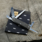 Preview: WOOD - SWISS ARMY 7, fertig montiertes Taschenmesser - Titan Grade 5  (Ti 6AI 4V)  - 93mm