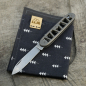 Preview: SKELETON - SOLO - acidstonewash - montiertes Taschenmesser - Titan Grade 5  (Ti 6AI 4V)  - 93mm