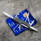 Preview: OLDCROSS - CLIMBER - dark wash - acidstonewash - fertig montiertes Taschenmesser - Titan Grade 5  (Ti 6AI 4V)  - 91mm