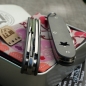 Preview: TITAN - slim line - star cutout, used wash - Griffschalen oder fertig montiertes Taschenmesser - Titan Grade 5  (Ti 6AI 4V)  - 93mm