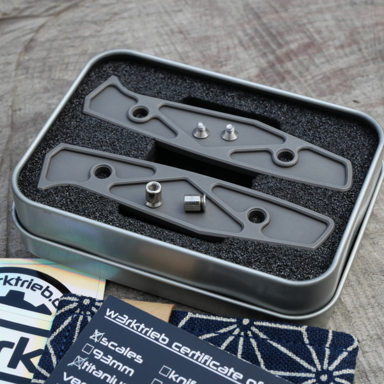 TITAN - triangle dark wash - Griffschalen für das AK1 - Titan Grade 5 (Ti 6AI 4V)