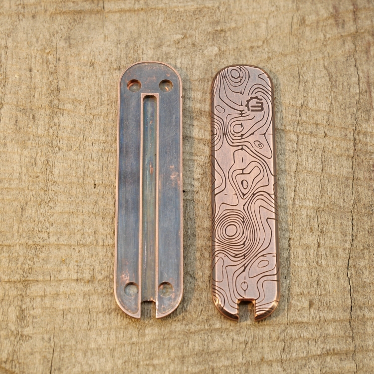KUPFER - TOPO - Griffschalen oder montiertes Taschenmesser - 58mm