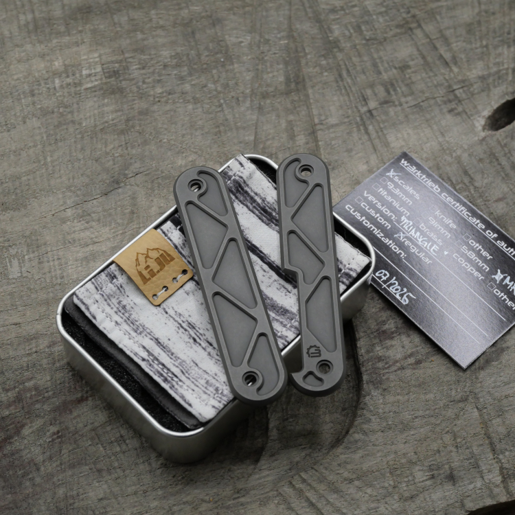 TITAN - triangle dark wash - Griffschalen für MKM Malga - Titan Grade 5 (Ti 6AI 4V)
