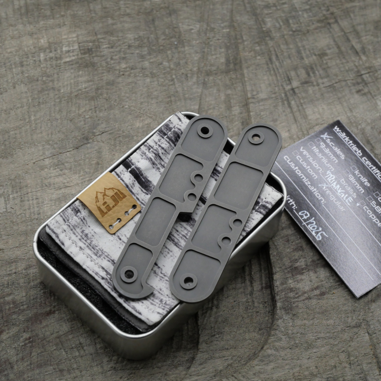 TITAN - triangle dark wash - Griffschalen für MKM Malga - Titan Grade 5 (Ti 6AI 4V)
