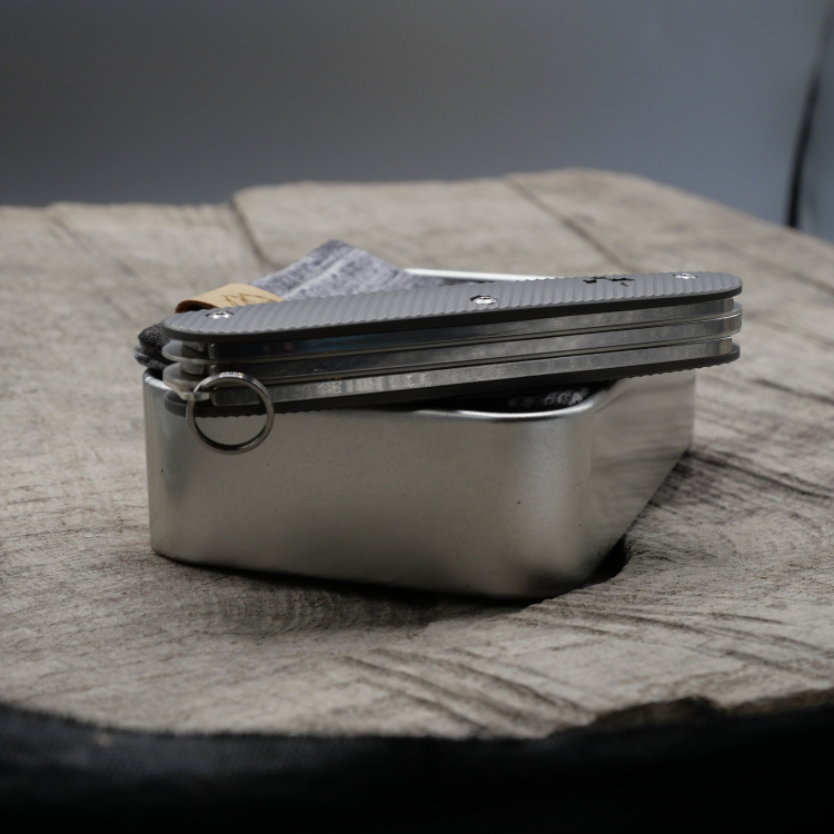 Preview: TITAN - contoured diamond one-five - dark wash - fertig montiertes Taschenmesser - Titan Grade 5  (Ti 6AI 4V)  - 93mm