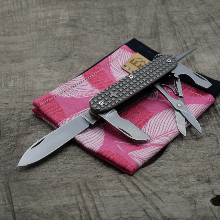 Preview: TITAN - Hardfragged used wash - Griffschalen oder montiertes Taschenmesser - Titan Grade 5  (Ti 6AI 4V)  - 93mm