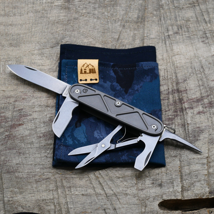 TITAN - TRIANGLE - dark wash - ELECTRICIAN-X - acidstonewash - Titan Grade 5  (Ti 6AI 4V)  - 93mm