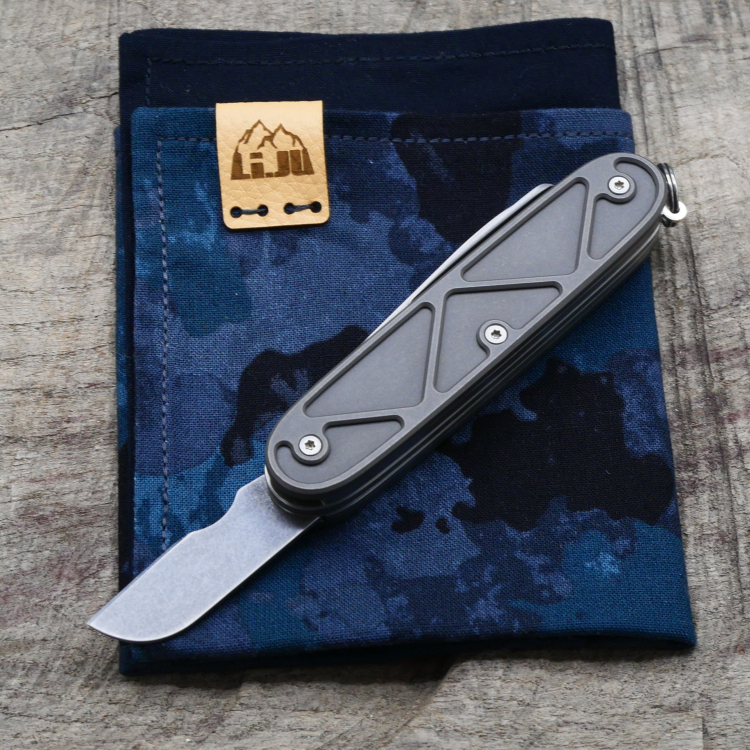 TITAN - TRIANGLE - dark wash - ELECTRICIAN-X - acidstonewash - Titan Grade 5  (Ti 6AI 4V)  - 93mm