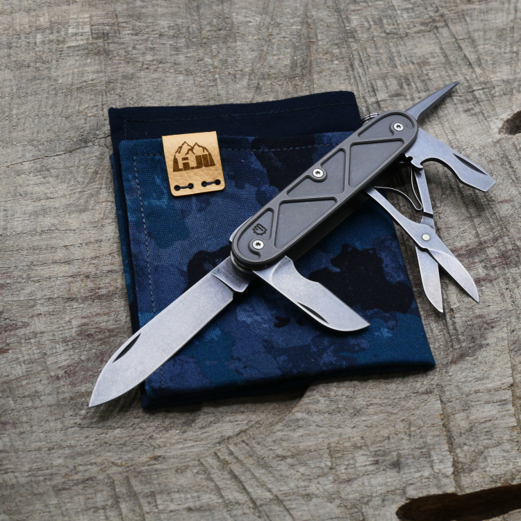 TITAN - TRIANGLE - dark wash - ELECTRICIAN-X - acidstonewash - Titan Grade 5  (Ti 6AI 4V)  - 93mm