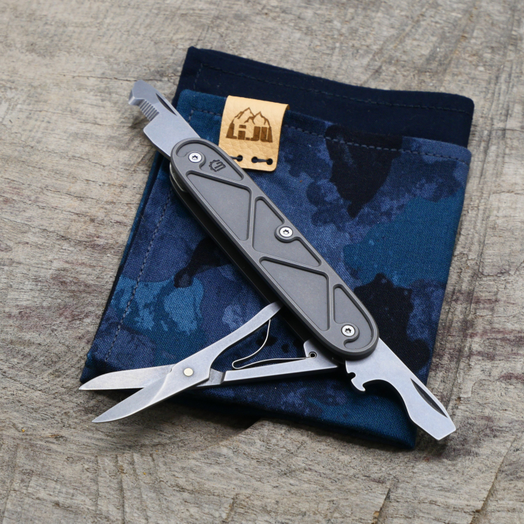 TITAN - TRIANGLE - dark wash - COMPANION SLIM - acidstonewash - Titan Grade 5  (Ti 6AI 4V)  - 93mm - Kopie