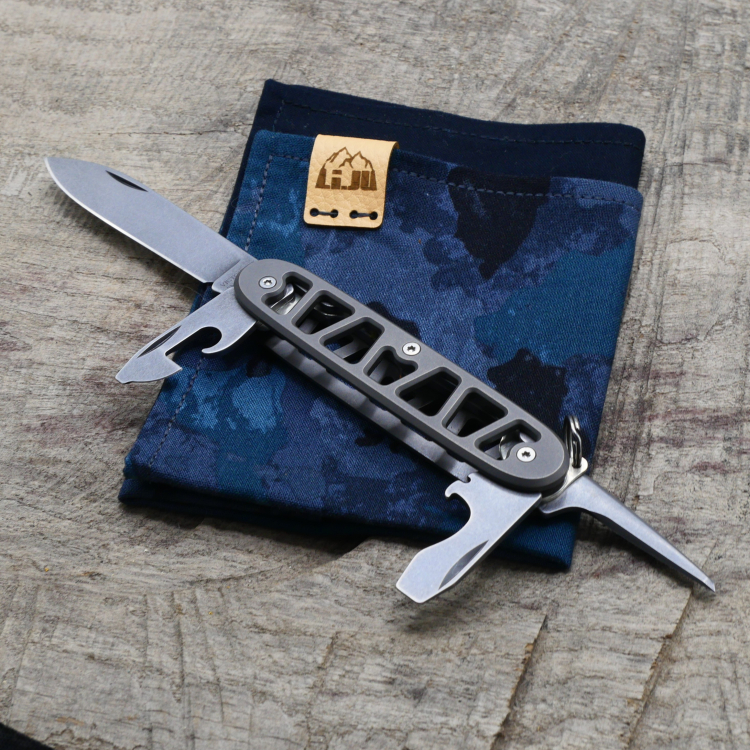 TITAN - SKELETON - dark wash - PIONEER - acidstonewash - Titan Grade 5  (Ti 6AI 4V)  - 93mm - Kopie