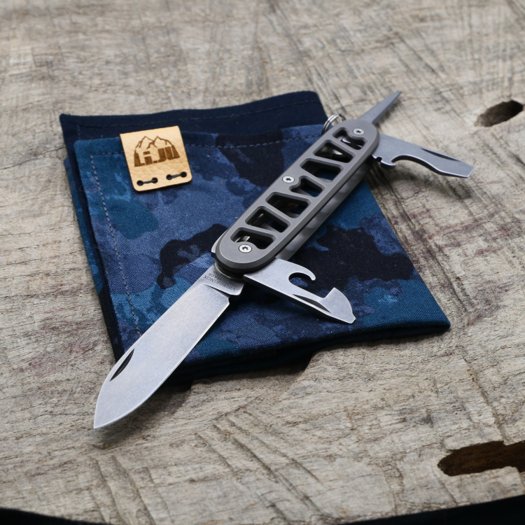 Preview: TITAN - SKELETON - dark wash - PIONEER - acidstonewash - Titan Grade 5  (Ti 6AI 4V)  - 93mm - Kopie