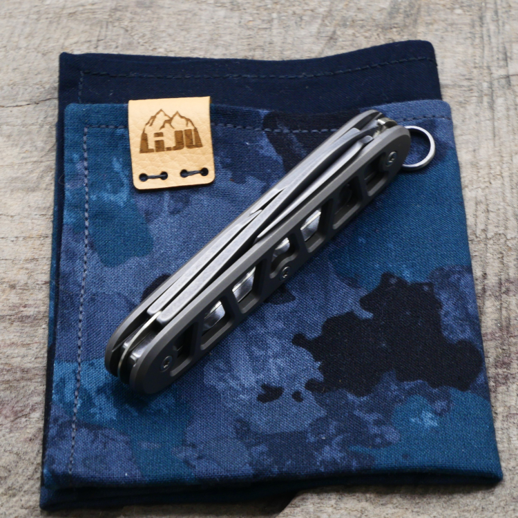 TITAN - SKELETON - dark wash - PIONEER - acidstonewash - Titan Grade 5  (Ti 6AI 4V)  - 93mm - Kopie