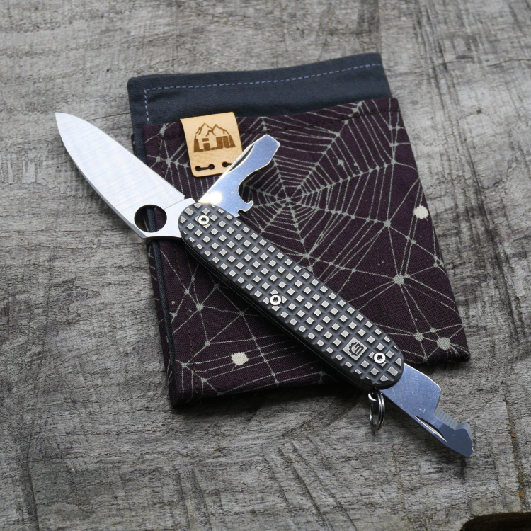 Preview: ONE HAND PROTOTYPE - HARDFRAGGED - dark wash - fertig montiertes Taschenmesser - Titan Grade 5  (Ti 6AI 4V)  - 93mm