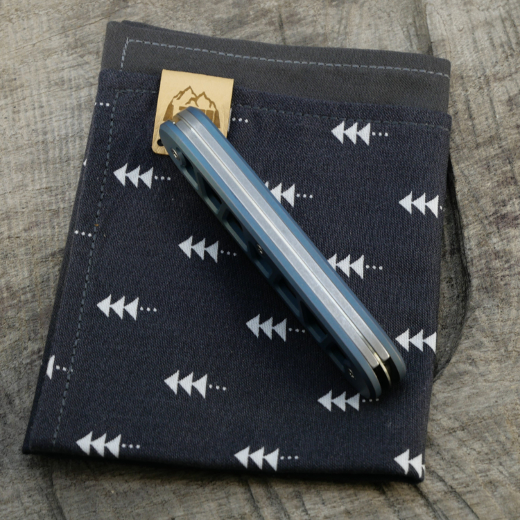 Li.JU MOD - SKELETON - SLIM ELECTRICIAN-X - anodisiert, stonewashed - Titan Grade 5 (Ti 6AI 4V) - 93mm