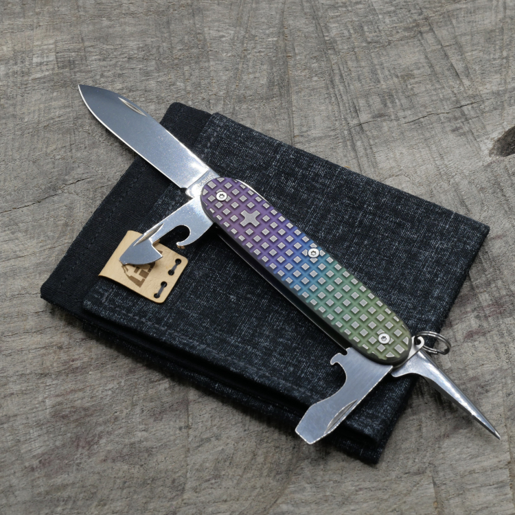 Li.JU MOD - TITAN - HARDFRAGGED - anodisiert, stonewashed - PIONEER - Titan Grade 5  (Ti 6AI 4V)  - 93mm