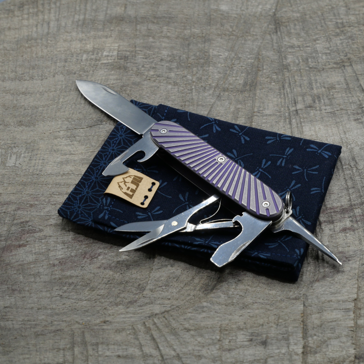 Li.JU MOD - TITAN - RISING - anodisiert, stonewashed - PIONEER X - Titan Grade 5  (Ti 6AI 4V)  - 93mm