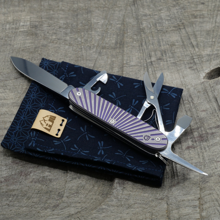 Preview: Li.JU MOD - TITAN - RISING - anodisiert, stonewashed - PIONEER X - Titan Grade 5  (Ti 6AI 4V)  - 93mm