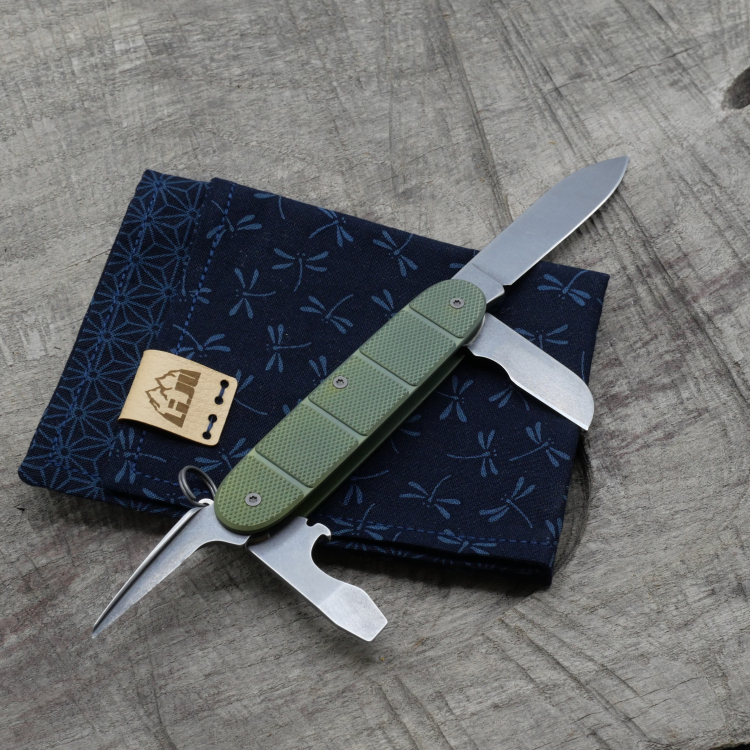 Preview: Li.JU MOD - TITAN - SPLITCON - anodisiert, stonewashed - ELECTRICIAN - Titan Grade 5  (Ti 6AI 4V)  - 93mm