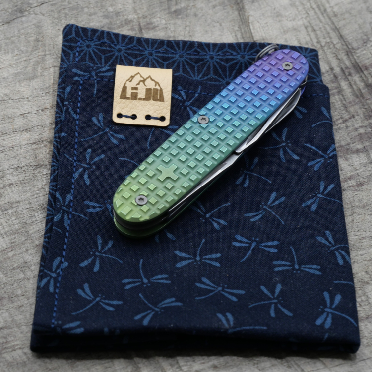 Li.JU MOD - TITAN - HARDFRAGGED - anodisiert, stonewashed - COMPANION SLIM - Titan Grade 5  (Ti 6AI 4V)  - 93mm