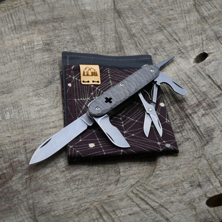 TITAN - rockfinish handmade dark wash - Taschenmesser - Titan Grade 5  (Ti 6AI 4V)  - 93mm