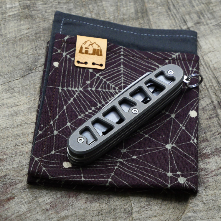TITAN - SKELETON - montiertes Taschenmesser - Titan Grade 5  (Ti 6AI 4V)  - 93mm - Kopie