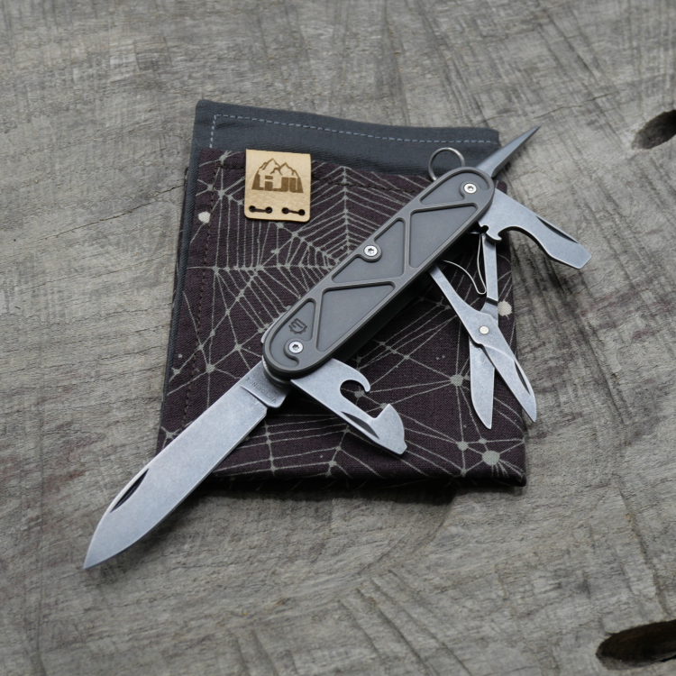 Preview: TITAN - TRIANGLE - dark wash - montiertes Taschenmesser - Titan Grade 5  (Ti 6AI 4V)  - 93mm