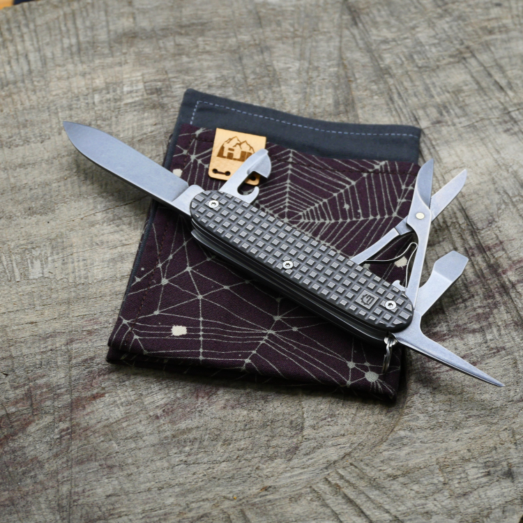 Preview: TITAN - HARDFRAGGED - used wash - montiertes Taschenmesser - Titan Grade 5  (Ti 6AI 4V)  - 93mm