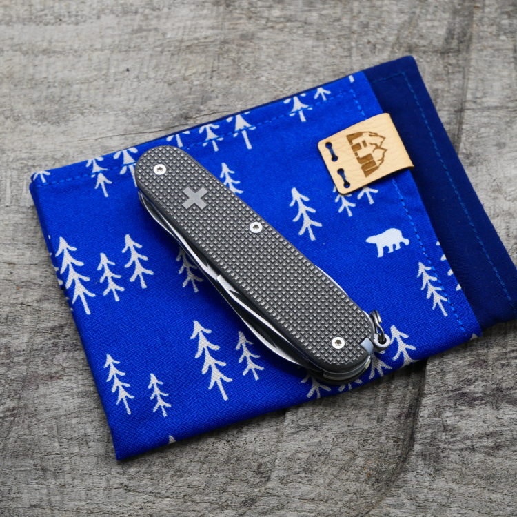 Preview: OLDCROSS - CLIMBER - dark wash - acidstonewash - fertig montiertes Taschenmesser - Titan Grade 5  (Ti 6AI 4V)  - 91mm