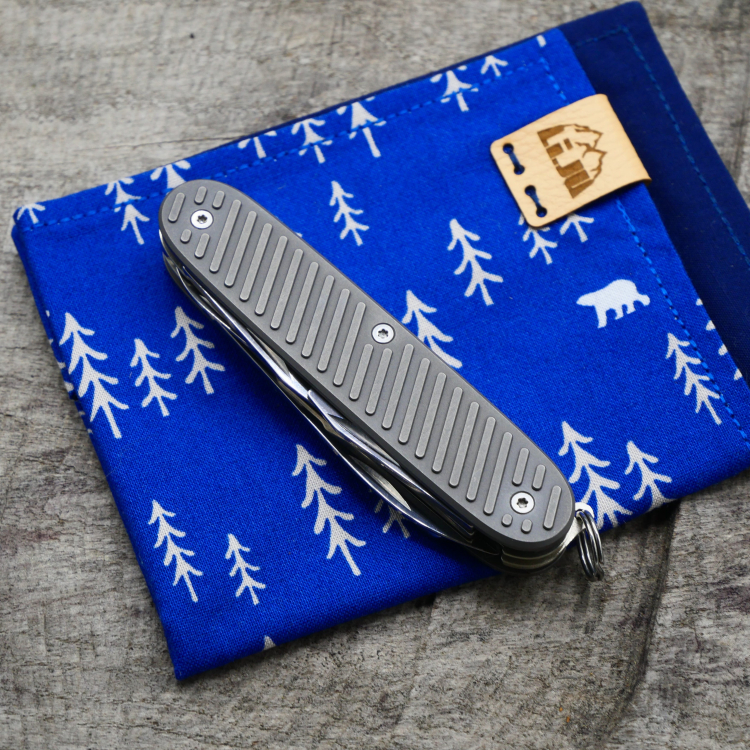 Preview: GRIP3- PROTOTYP - PIONEER-X - dark wash - fertig montiertes Taschenmesser - Titan Grade 5  (Ti 6AI 4V)  - 93mm