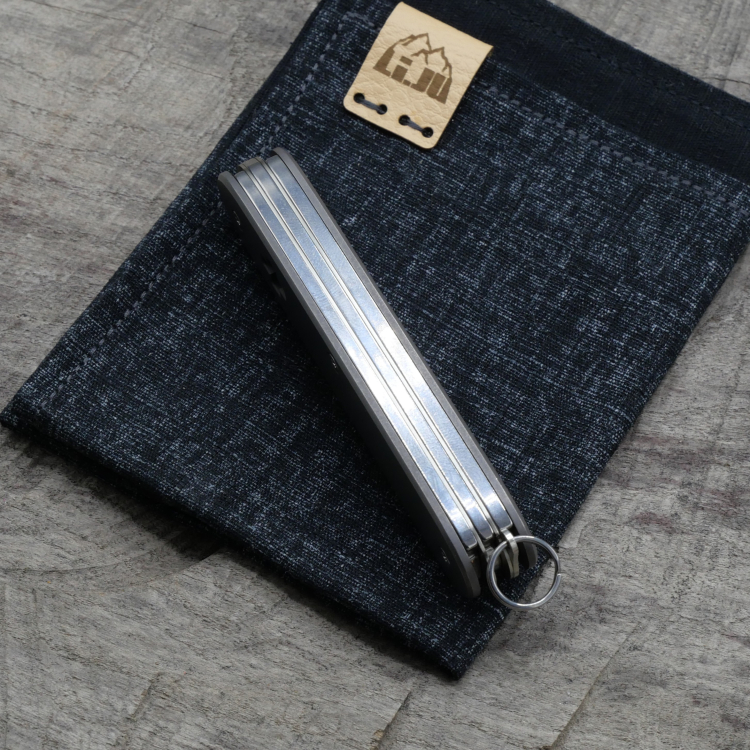 Preview: TITAN - SLIM CUTOUT CROSS - used wash - PIONEER X - Titan Grade 5  (Ti 6AI 4V)  - 93mm