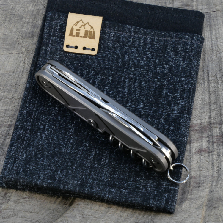 Preview: TITAN - TRIANGLE geschraubt dark wash - COMPACT - Titan Grade 5  (Ti 6AI 4V)  - 91mm