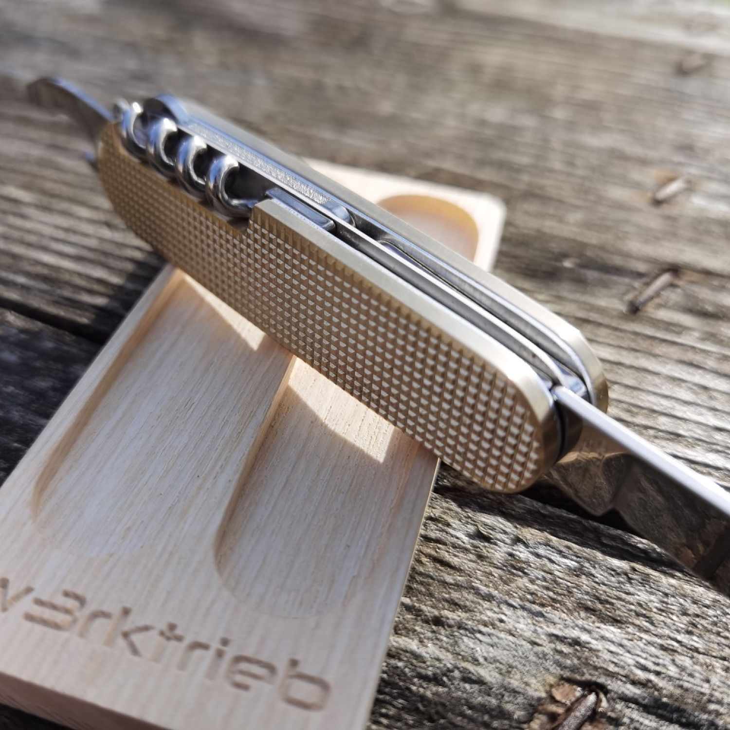 BRASS - oldcross - scales or mounted pocket knife - 91mm