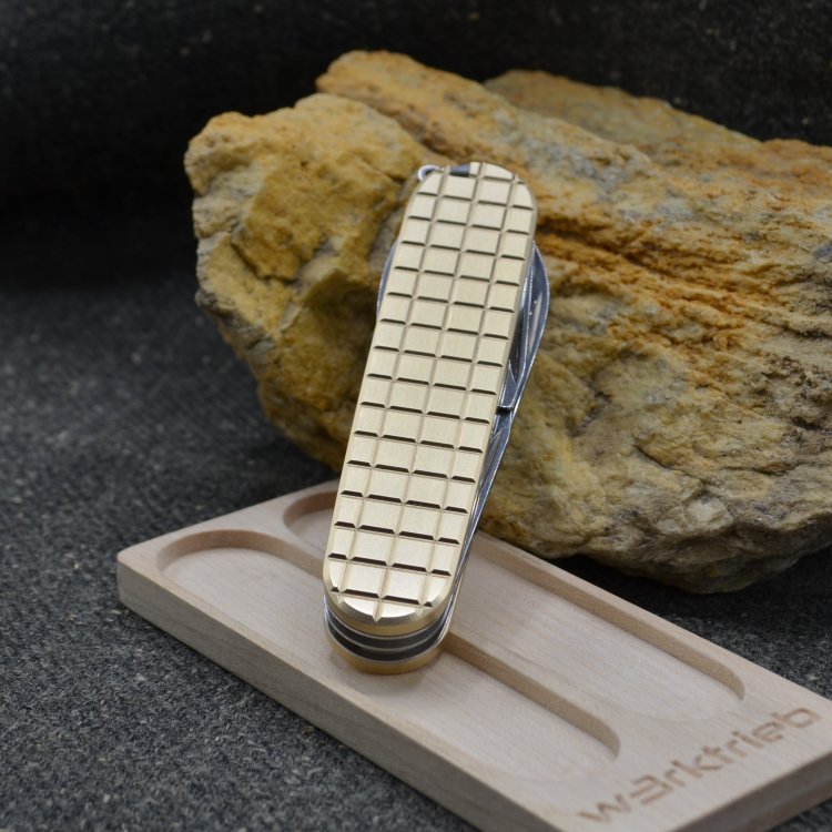 BRASS - squares - scales or mounted pocket knife by w3rktrieb